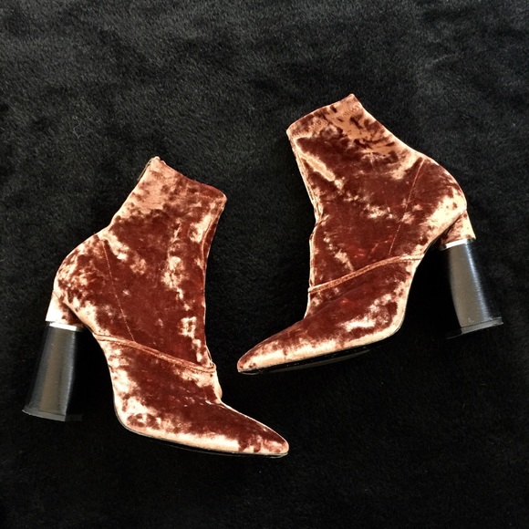 3.1 Phillip Lim Crushed Velvet Boots, 9.5 - Picture 2 of 8